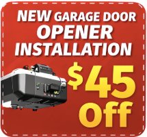 Coupon - New Garage Door Opener Installation $45 Off